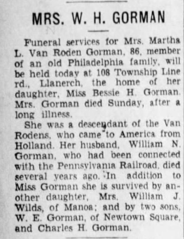 Martha Gorman dies